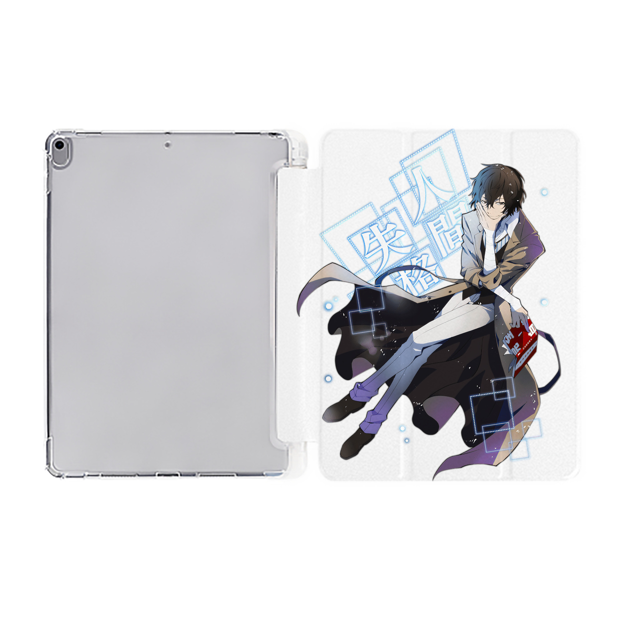 （画像用） 文豪ストレイドッグス Bungo Stray Dogs IPad ケース ペン収納付き 三つ折りスタンド PUレザー×シリコン 対応機種9.5/10.5/10.9インチ